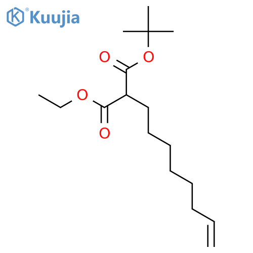 Propanedioic acid, 7-octenyl-, 1,1-dimethylethyl ethyl ester structure