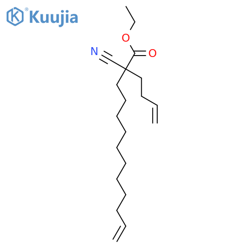 12-TRIDECENOIC ACID, 2-(3-BUTENYL)-2-CYANO-, ETHYL ESTER structure