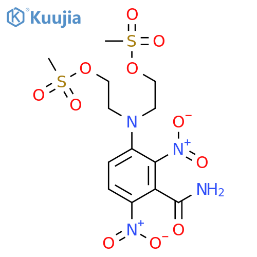 Benzamide, 3-[bis[2-[(methylsulfonyl)oxy]ethyl]amino]-2,6-dinitro- structure