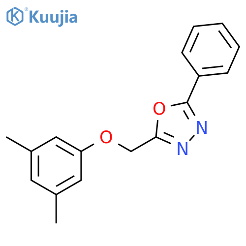 2-(3,5-Dimethyl-phenoxymethyl)-5-phenyl-[1,3,4]oxadiazole structure