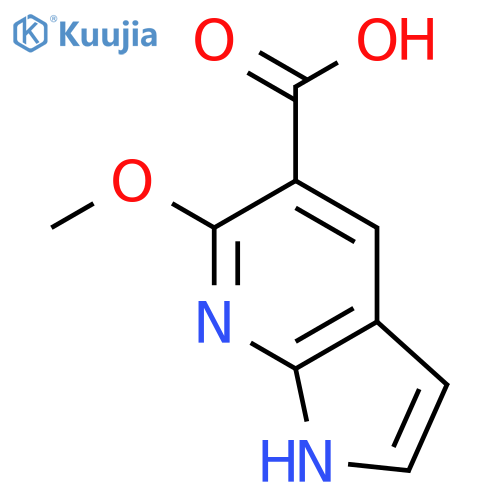 6-methoxy-1H-pyrrolo[2,3-b]pyridine-5-carboxylic acid structure