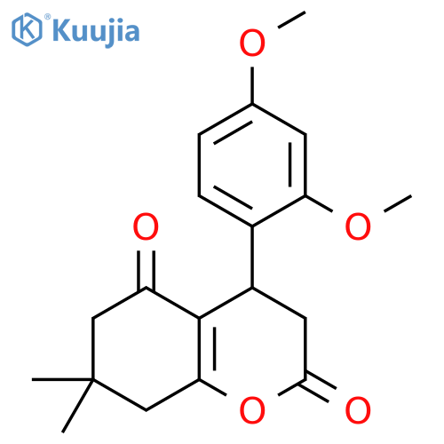 2H-1-Benzopyran-2,5(3H)-dione,4-(2,4-dimethoxyphenyl)-4,6,7,8-tetrahydro-7,7-dimethyl- structure