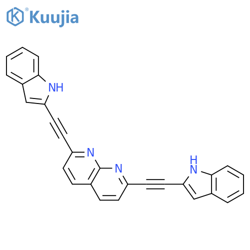 1,8-NAPHTHYRIDINE, 2,7-BIS(1H-INDOL-2-YLETHYNYL)- structure