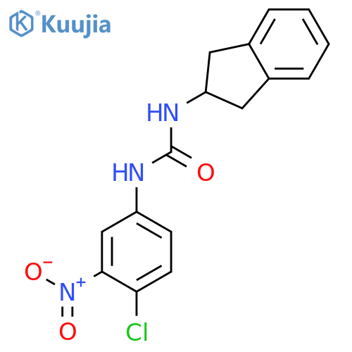 n-(4-chloro-3-nitrophenyl)-n'-(2,3-dihydro-1h-inden-2-yl)urea structure