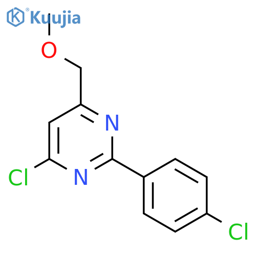 4-chloro-2-(4-chlorophenyl)-6-(methoxymethyl)pyrimidine structure