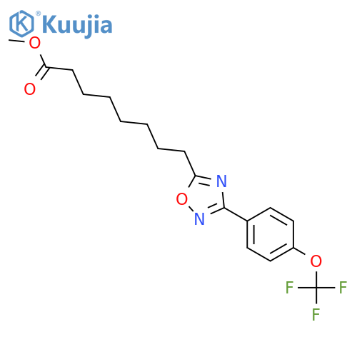 1,2,4-Oxadiazole-5-octanoicacid, 3-[4-(trifluoromethoxy)phenyl]-, methyl ester structure