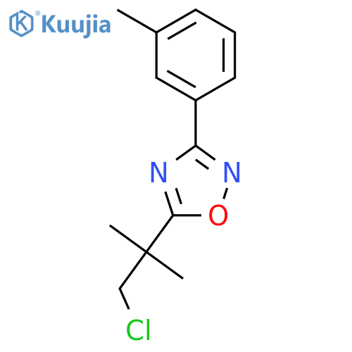 5-(2-Chloro-1,1-dimethylethyl)-3-(3-methylphenyl)-1,2,4-oxadiazole structure