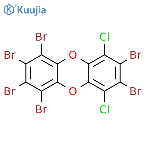 DIBENZO[B,E][1,4]DIOXIN, 1,2,3,4,7,8-HEXABROMO-6,9-DICHLORO- structure