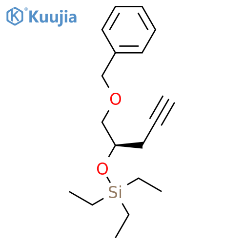 SILANE, TRIETHYL[[(1R)-1-[(PHENYLMETHOXY)METHYL]-3-BUTYNYL]OXY]- structure