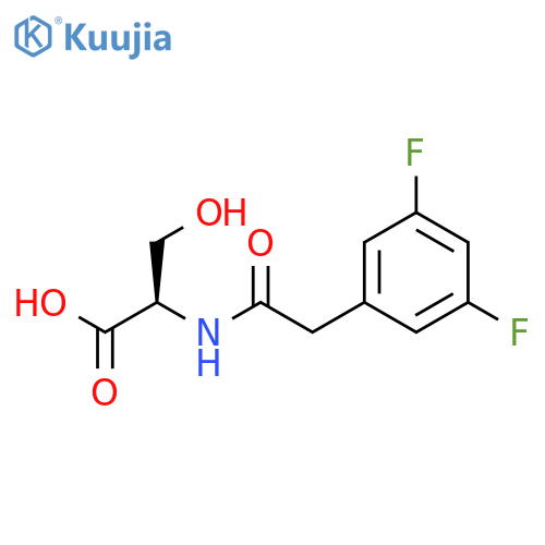 D-Serine, N-[(3,5-difluorophenyl)acetyl]- structure