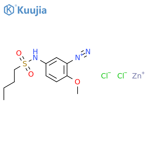 Zinc;5-(butylsulfonylamino)-2-methoxybenzenediazonium;trichloride structure