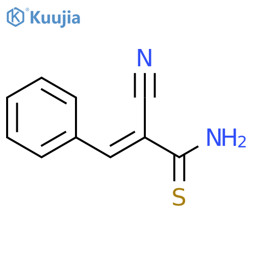 2-propenethioamide, 2-cyano-3-phenyl-, (e)- structure