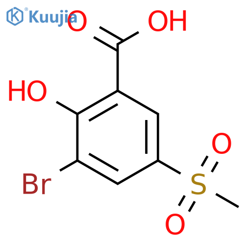 3-Bromo-2-hydroxy-5-(methylsulfonyl)benzoic acid structure