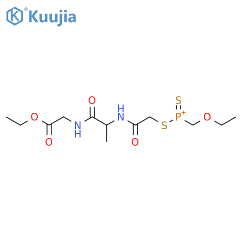 ethyl N-({[(ethoxymethyl)(thioxo)phosphonio]sulfanyl}acetyl)-L-alanylglycinate structure