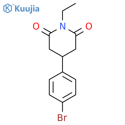 2,6-PIPERIDINEDIONE, 4-(4-BROMOPHENYL)-1-ETHYL- structure