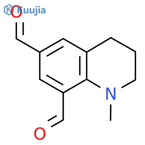 1-Methyl-1,2,3,4-tetrahydroquinoline-6,8-dicarbaldehyde structure
