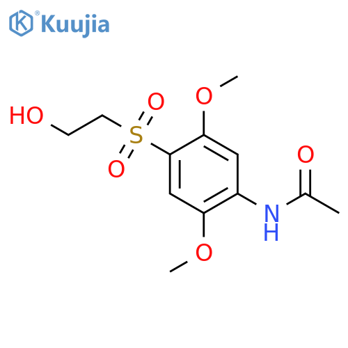 N-[4-[(2-hydroxyethyl)sulphonyl]-2,5-dimethoxyphenyl]acetamide structure