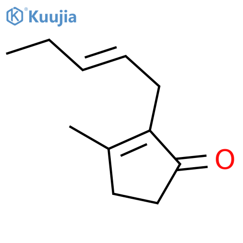 2-Cyclopenten-1-one, 3-methyl-2-(2-pentenyl)- structure