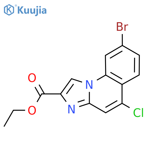 8-Bromo-5-chloro-imidazo[1,2-a]quinoline-2-carboxylic acid ethyl ester structure