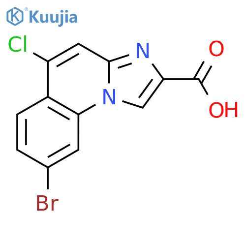 Imidazo[1,2-a]quinoline-2-carboxylic acid, 8-bromo-5-chloro- structure