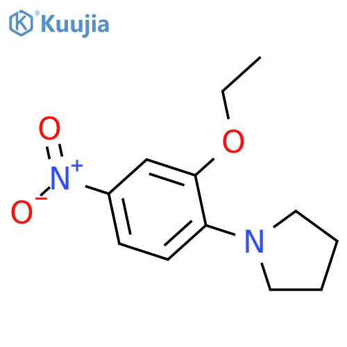 1-(2-ethoxy-4-nitrophenyl)pyrrolidine structure