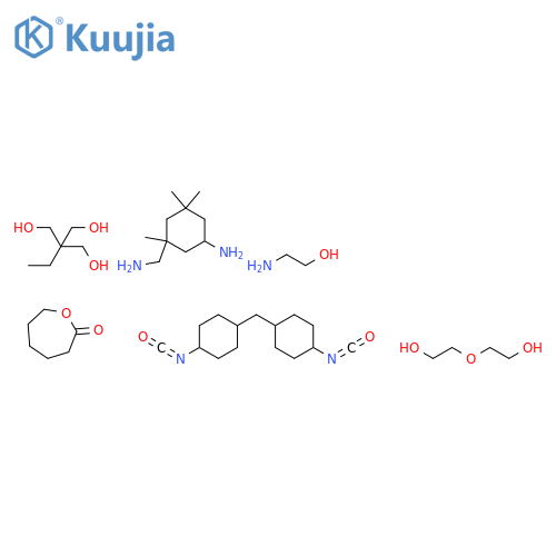 2-Oxepanone, polymer with 2-aminoethanol, 5-amino-1,3,3-trimethylcyclohexanemethanamine, 2-ethyl-2-(hydroxymethyl)-1,3-propanediol, 1,1'-methylenebis[4-isocyanatocyclohexane] and 2,2'-oxybis[ethanol] structure