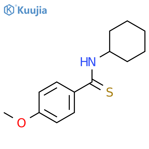 Benzenecarbothioamide, N-cyclohexyl-4-methoxy- structure