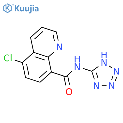 8-Quinolinecarboxamide, 5-chloro-N-1H-tetrazol-5-yl- structure