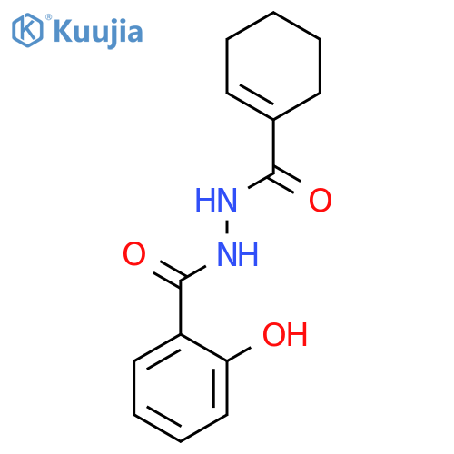 Benzoic acid, 2-hydroxy-, 2-(cyclohexenylcarbonyl)hydrazide structure