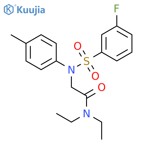 Acetamide,N,N-diethyl-2-[[(3-fluorophenyl)sulfonyl](4-methylphenyl)amino]- structure