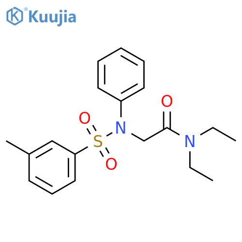 Acetamide, N,N-diethyl-2-[[(3-methylphenyl)sulfonyl]phenylamino]- structure