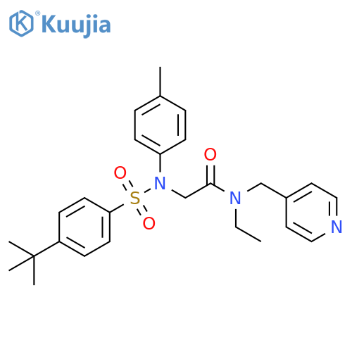 Acetamide,2-[[[4-(1,1-dimethylethyl)phenyl]sulfonyl](4-methylphenyl)amino]-N-ethyl-N-(4-pyridinylmethyl)- structure