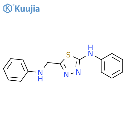 1,3,4-Thiadiazole-2-methanamine, N-phenyl-5-(phenylamino)- structure
