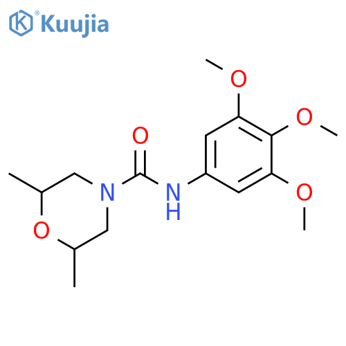 2,6-dimethyl-N-(3,4,5-trimethoxyphenyl)morpholine-4-carboxamide structure