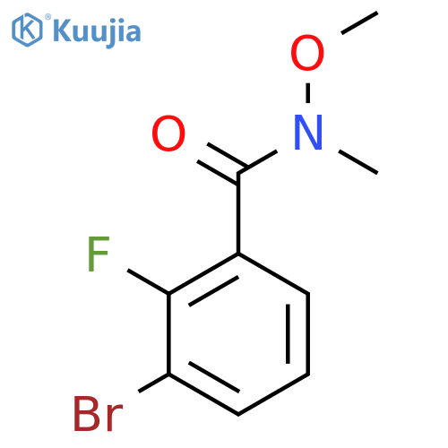 3-Bromo-2-fluoro-N-methoxy-N-methylbenzamide structure