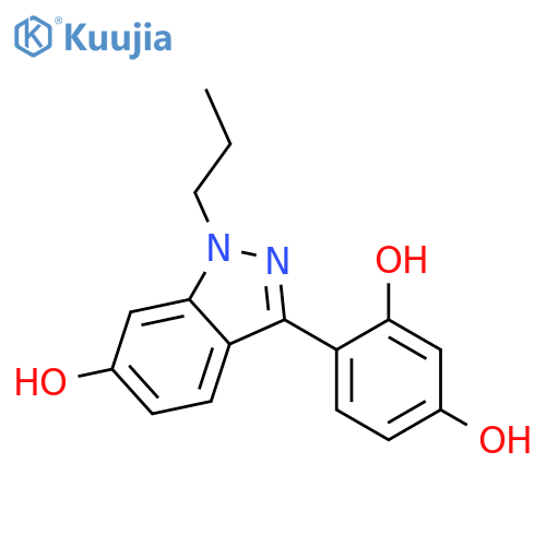 1,3-Benzenediol, 4-(6-hydroxy-1-propyl-1H-indazol-3-yl)- structure
