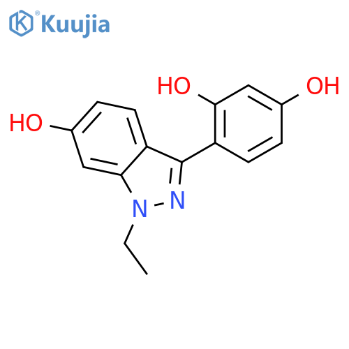 1,3-Benzenediol, 4-(1-ethyl-6-hydroxy-1H-indazol-3-yl)- structure