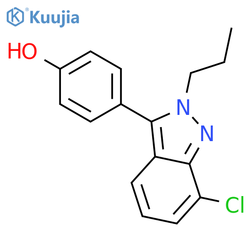 PHENOL, 4-(7-CHLORO-2-PROPYL-2H-INDAZOL-3-YL)- structure