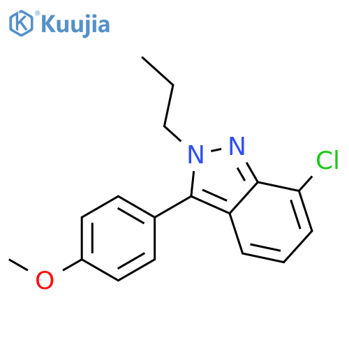 2H-Indazole, 7-chloro-3-(4-methoxyphenyl)-2-propyl- structure