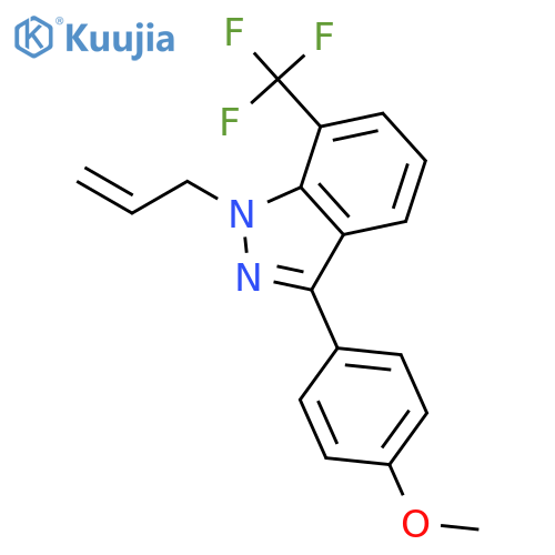 1H-Indazole, 3-(4-methoxyphenyl)-1-(2-propenyl)-7-(trifluoromethyl)- structure
