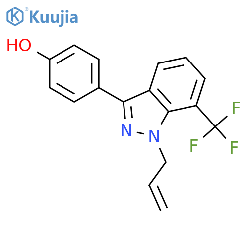 PHENOL, 4-[1-(2-PROPENYL)-7-(TRIFLUOROMETHYL)-1H-INDAZOL-3-YL]- structure
