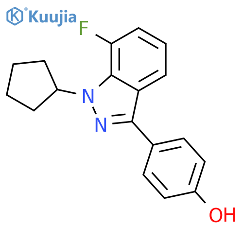Phenol, 4-(1-cyclopentyl-7-fluoro-1H-indazol-3-yl)- structure
