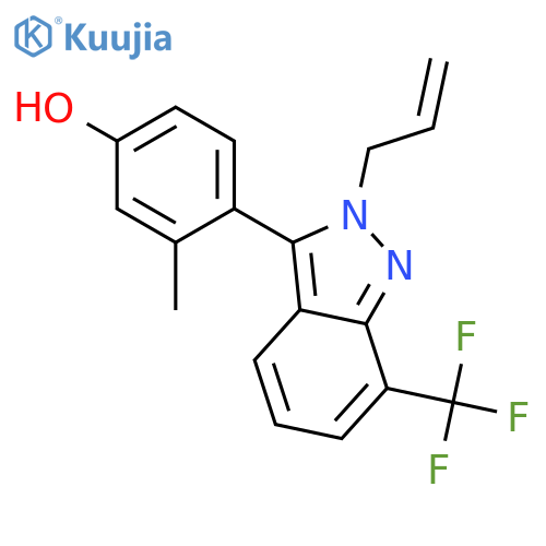 Phenol, 3-methyl-4-[2-(2-propenyl)-7-(trifluoromethyl)-2H-indazol-3-yl]- structure