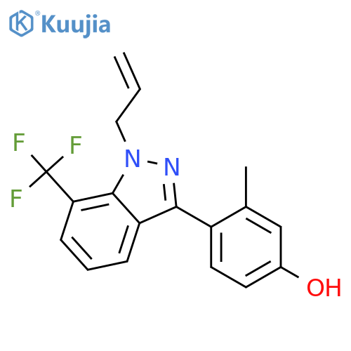 Phenol, 3-methyl-4-[1-(2-propenyl)-7-(trifluoromethyl)-1H-indazol-3-yl]- structure