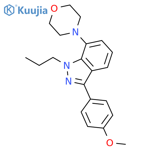 1H-INDAZOLE, 3-(4-METHOXYPHENYL)-7-(4-MORPHOLINYL)-1-PROPYL- structure