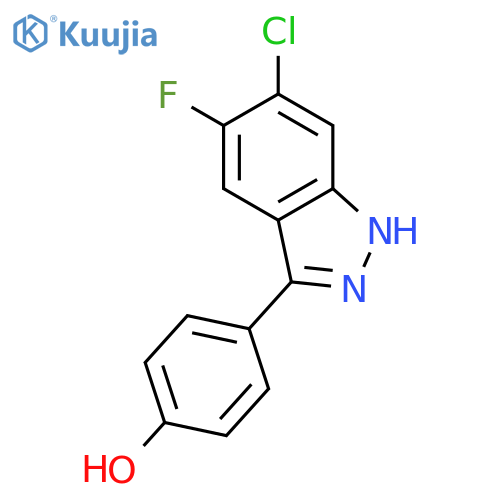 Phenol, 4-(6-chloro-5-fluoro-1H-indazol-3-yl)- structure