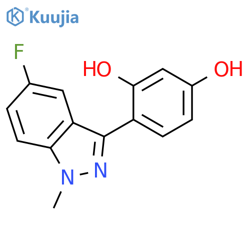1,3-Benzenediol, 4-(5-fluoro-1-methyl-1H-indazol-3-yl)- structure