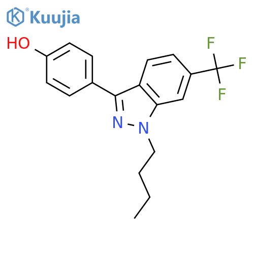 PHENOL, 4-[1-BUTYL-6-(TRIFLUOROMETHYL)-1H-INDAZOL-3-YL]- structure