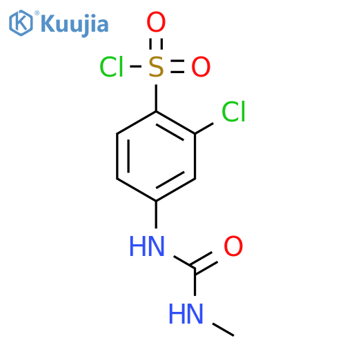 2-chloro-4-(methylcarbamoylamino)benzenesulfonyl Chloride structure