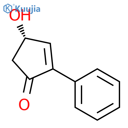 2-Cyclopenten-1-one, 4-hydroxy-2-phenyl-, (4S)- structure